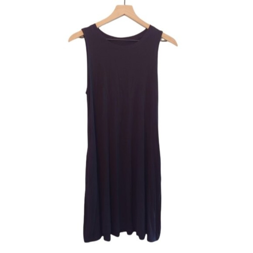 Time and Tru Black Tank Mini Dress Size Medium Pockets Casual